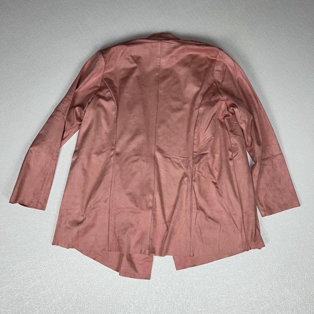 Style & Co. Womens Faux-Suede Open Front Jacket Blush Pink Size 2X NWT - Picture 9 of 9